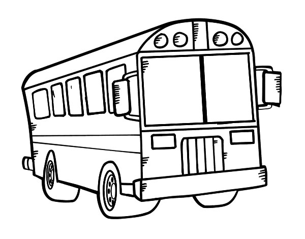 着色页: 巴士/长途汽车 (运输) #135304 - 免费可打印着色页