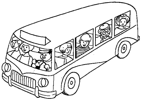 着色页: 巴士/长途汽车 (运输) #135305 - 免费可打印着色页