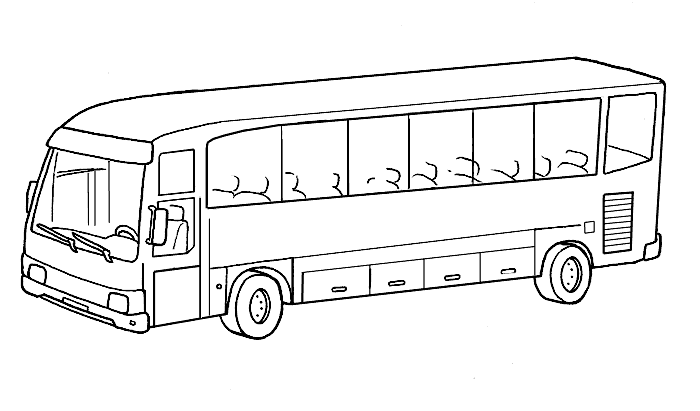 着色页: 巴士/长途汽车 (运输) #135314 - 免费可打印着色页