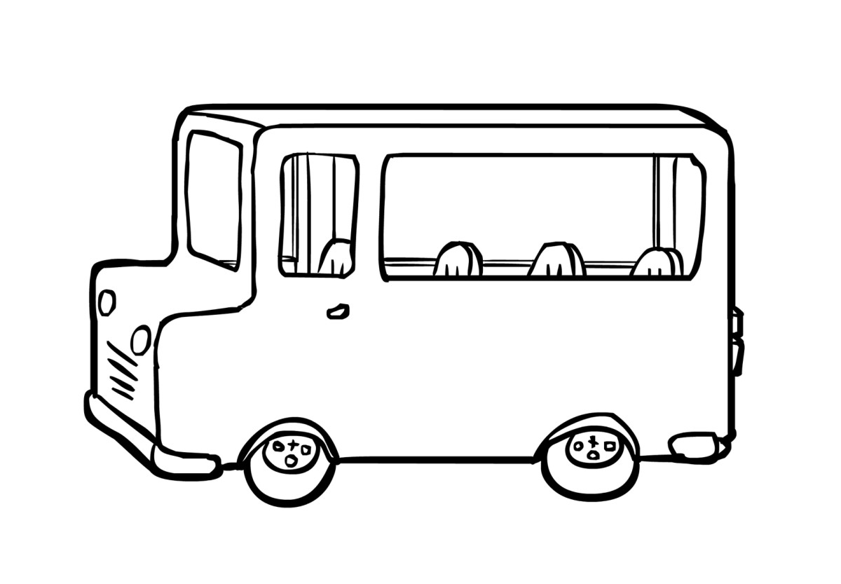 着色页: 巴士/长途汽车 (运输) #135329 - 免费可打印着色页