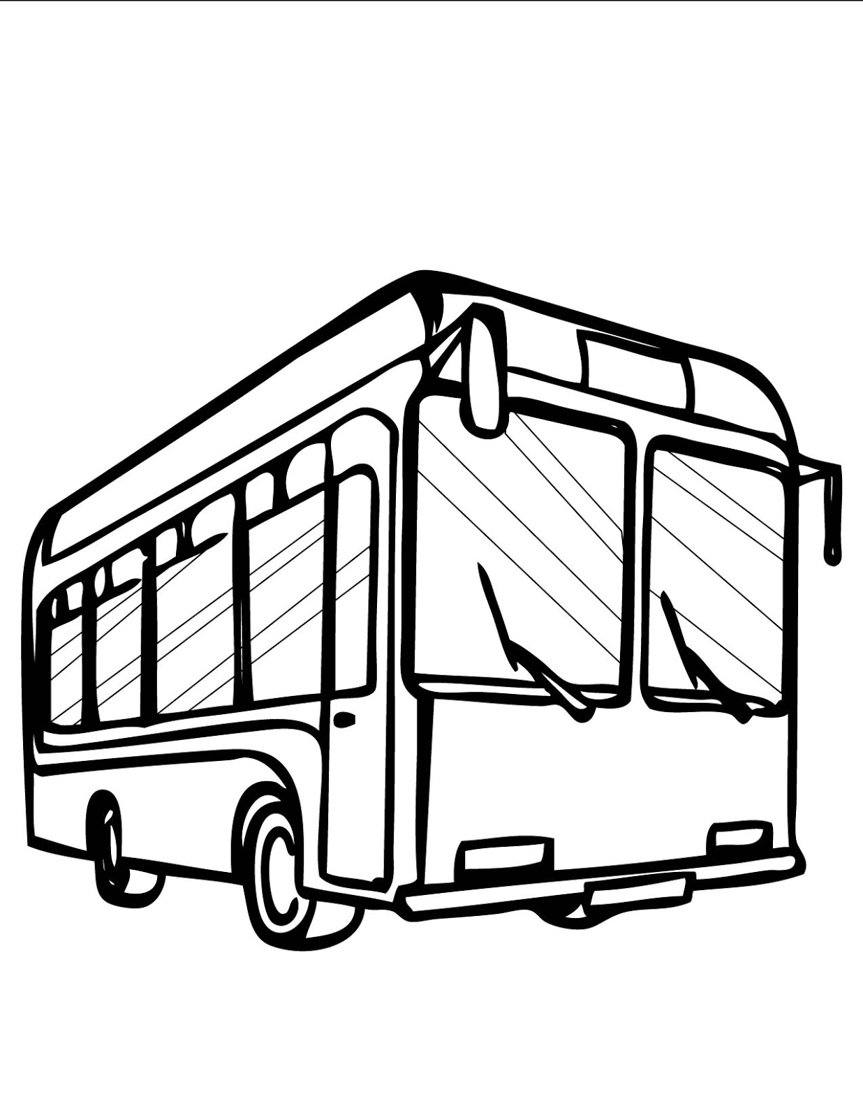 着色页: 巴士/长途汽车 (运输) #135384 - 免费可打印着色页
