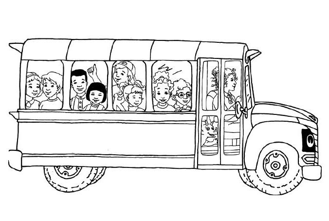 着色页: 巴士/长途汽车 (运输) #135385 - 免费可打印着色页