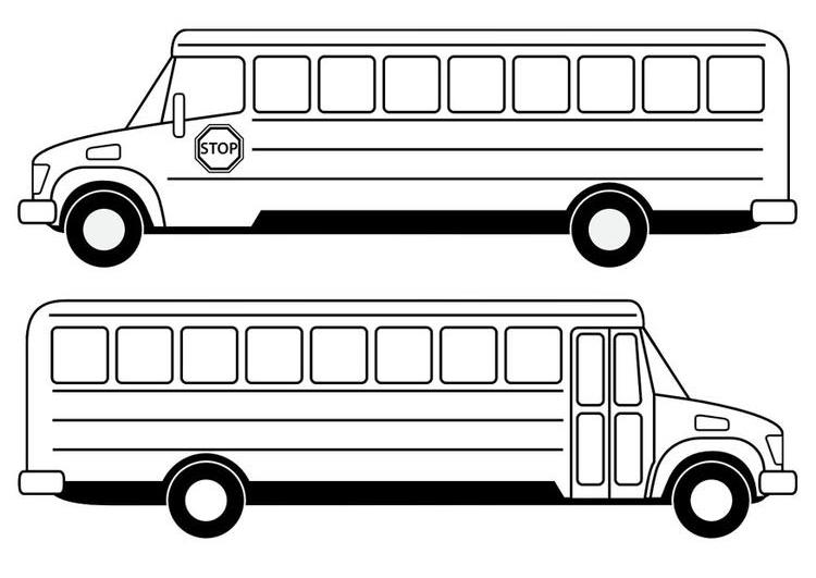 着色页: 巴士/长途汽车 (运输) #135423 - 免费可打印着色页