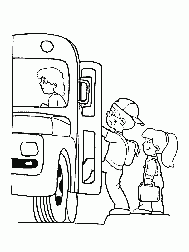 着色页: 巴士/长途汽车 (运输) #135429 - 免费可打印着色页