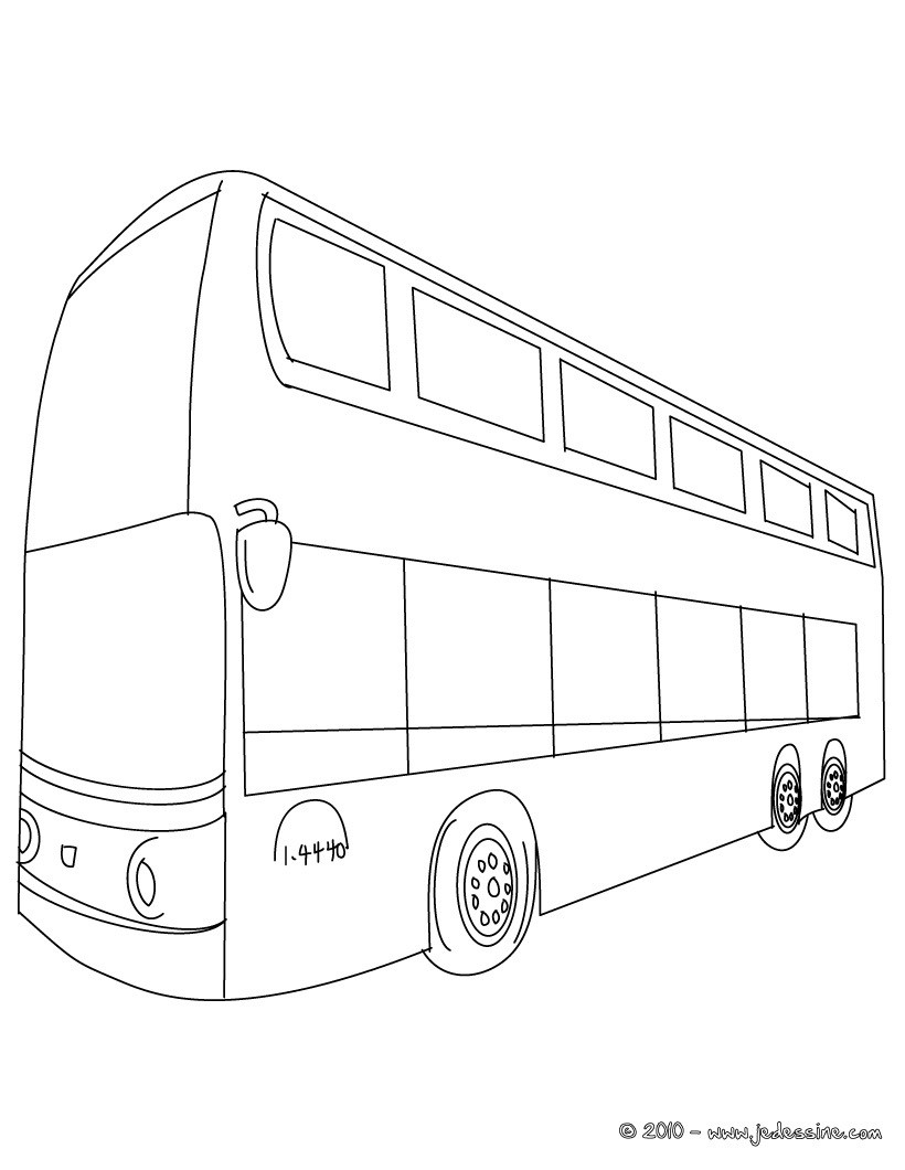 着色页: 巴士/长途汽车 (运输) #135441 - 免费可打印着色页