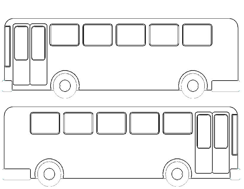 着色页: 巴士/长途汽车 (运输) #135451 - 免费可打印着色页