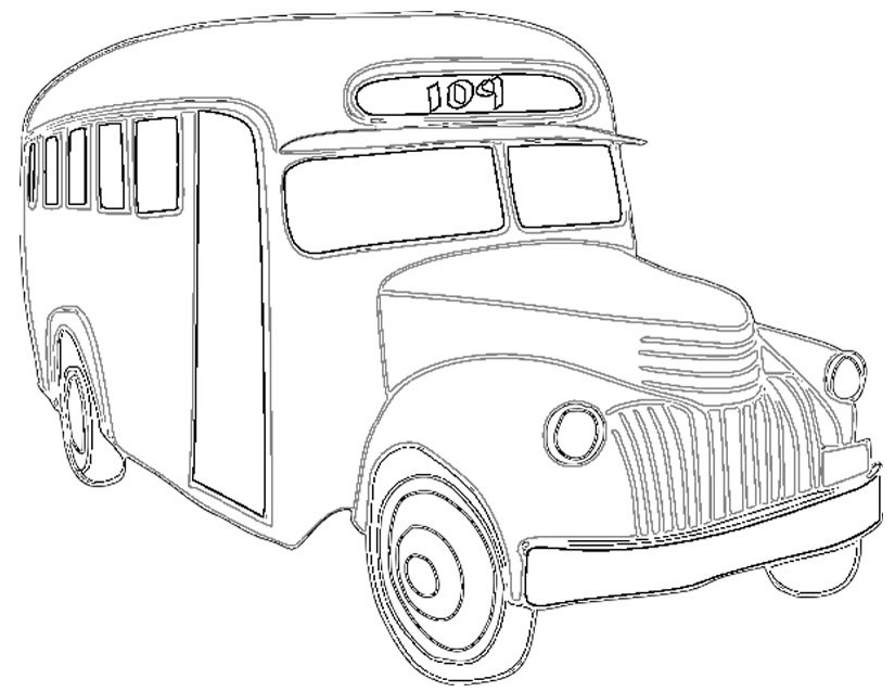 着色页: 巴士/长途汽车 (运输) #135460 - 免费可打印着色页
