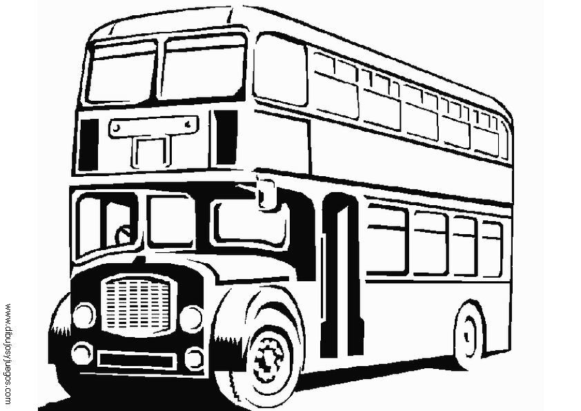着色页: 巴士/长途汽车 (运输) #135468 - 免费可打印着色页