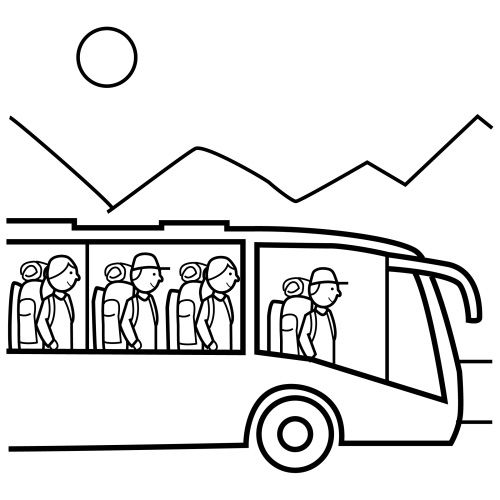 着色页: 巴士/长途汽车 (运输) #135489 - 免费可打印着色页