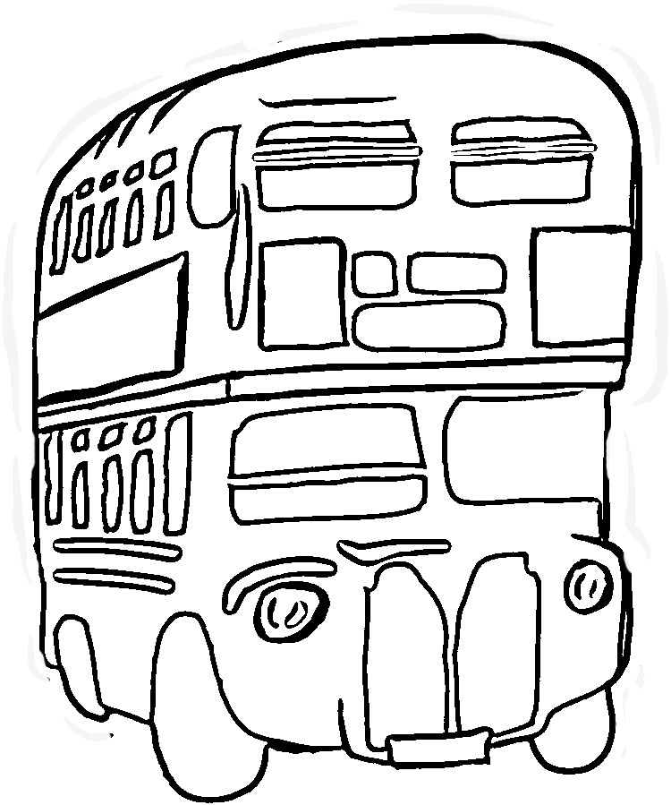 着色页: 巴士/长途汽车 (运输) #135494 - 免费可打印着色页