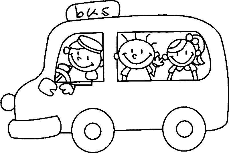着色页: 巴士/长途汽车 (运输) #135519 - 免费可打印着色页