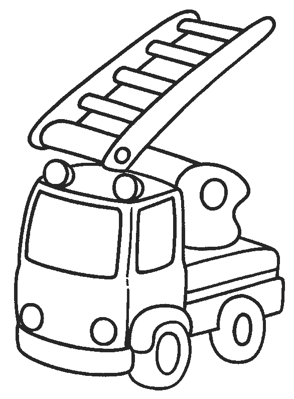 着色页: 消防车 (运输) #135779 - 免费可打印着色页