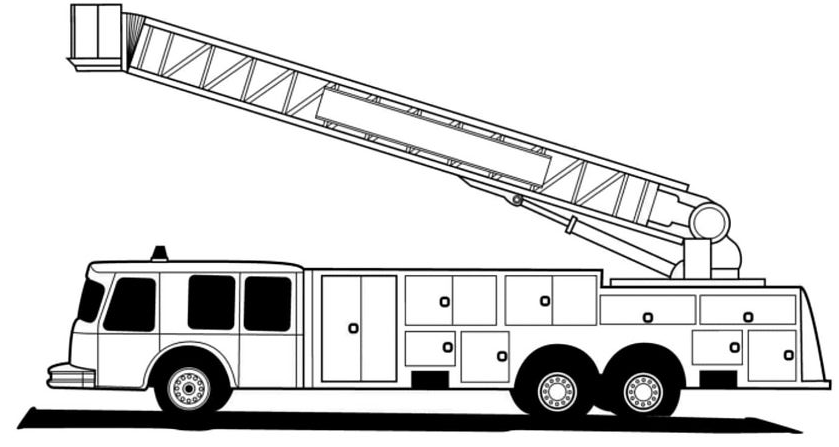 着色页: 消防车 (运输) #135799 - 免费可打印着色页