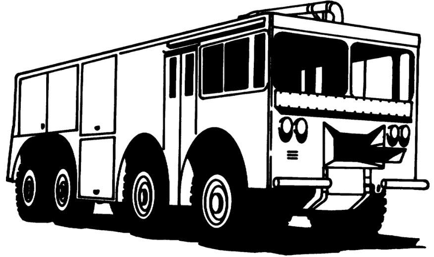 着色页: 消防车 (运输) #135830 - 免费可打印着色页