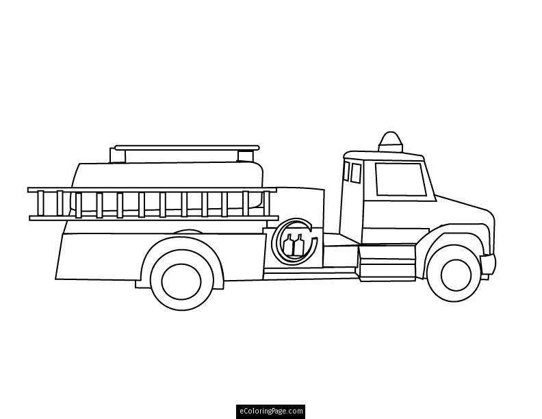 着色页: 消防车 (运输) #135832 - 免费可打印着色页