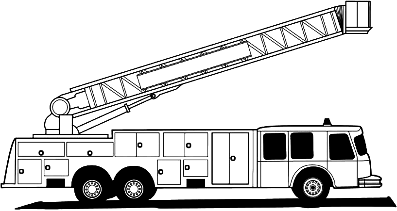 着色页: 消防车 (运输) #135852 - 免费可打印着色页