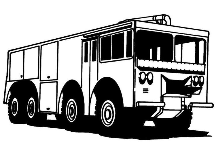 着色页: 消防车 (运输) #135872 - 免费可打印着色页