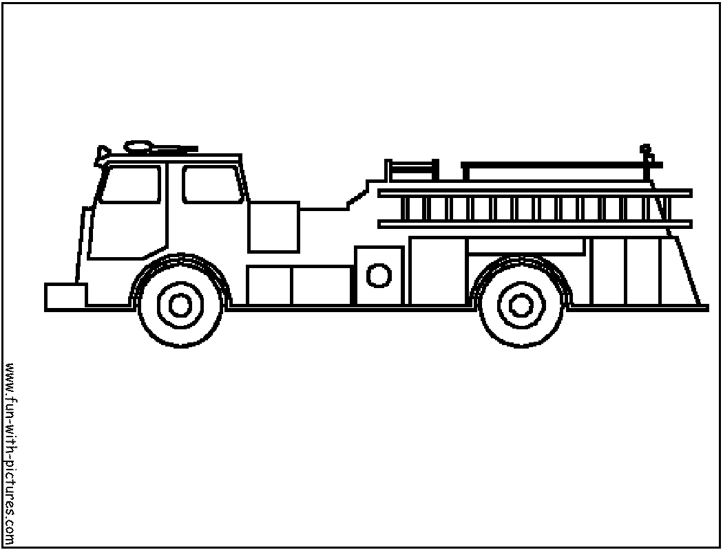 着色页: 消防车 (运输) #135886 - 免费可打印着色页