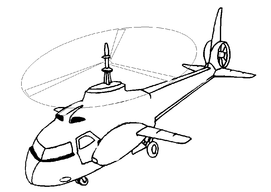 着色页: 直升机 (运输) #136033 - 免费可打印着色页