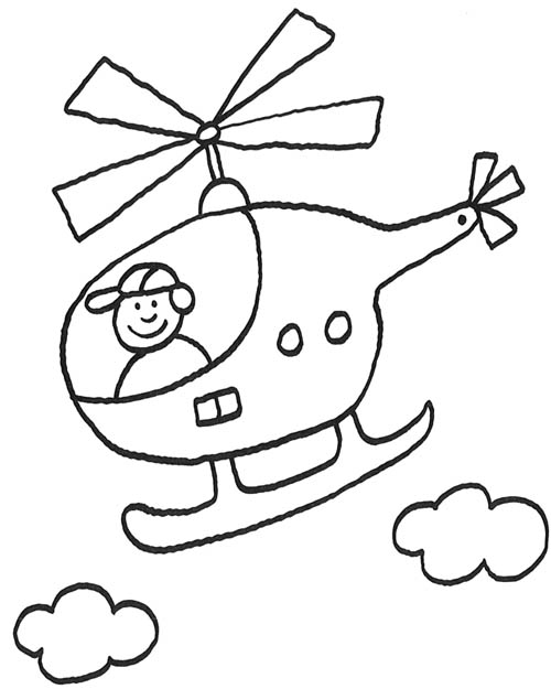 着色页: 直升机 (运输) #136044 - 免费可打印着色页
