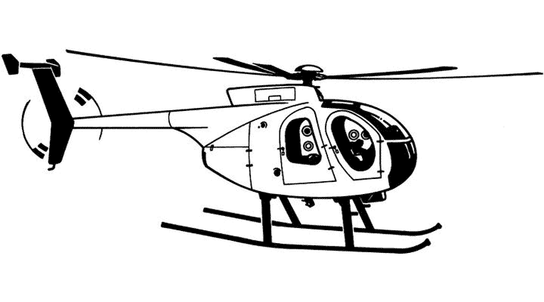着色页: 直升机 (运输) #136047 - 免费可打印着色页
