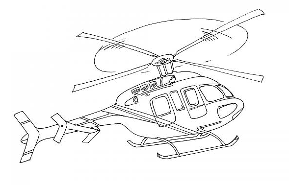 着色页: 直升机 (运输) #136048 - 免费可打印着色页