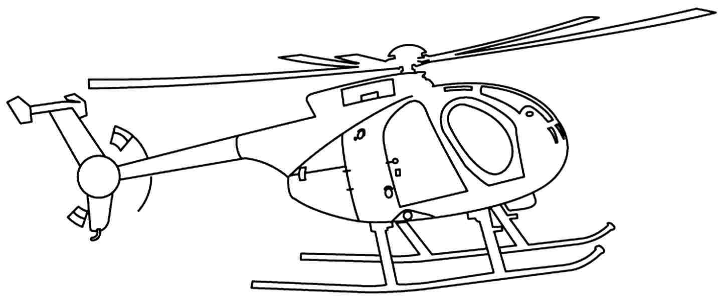 着色页: 直升机 (运输) #136056 - 免费可打印着色页