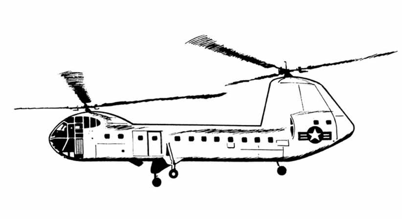 着色页: 直升机 (运输) #136074 - 免费可打印着色页