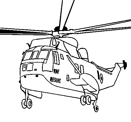 着色页: 直升机 (运输) #136078 - 免费可打印着色页