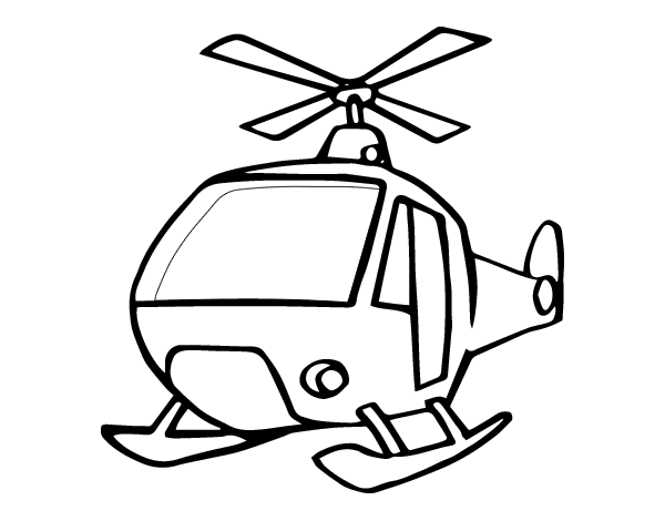 着色页: 直升机 (运输) #136100 - 免费可打印着色页