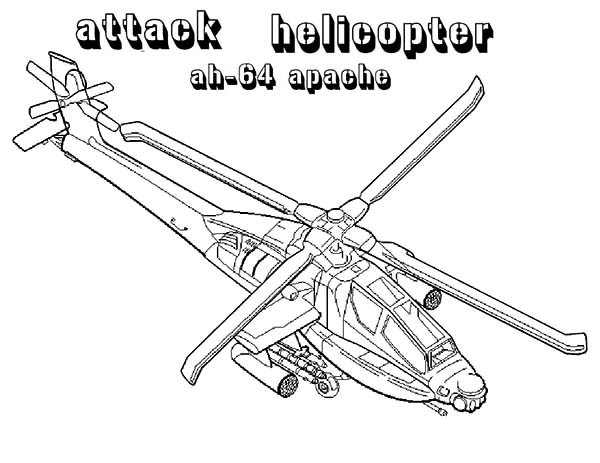 着色页: 直升机 (运输) #136180 - 免费可打印着色页