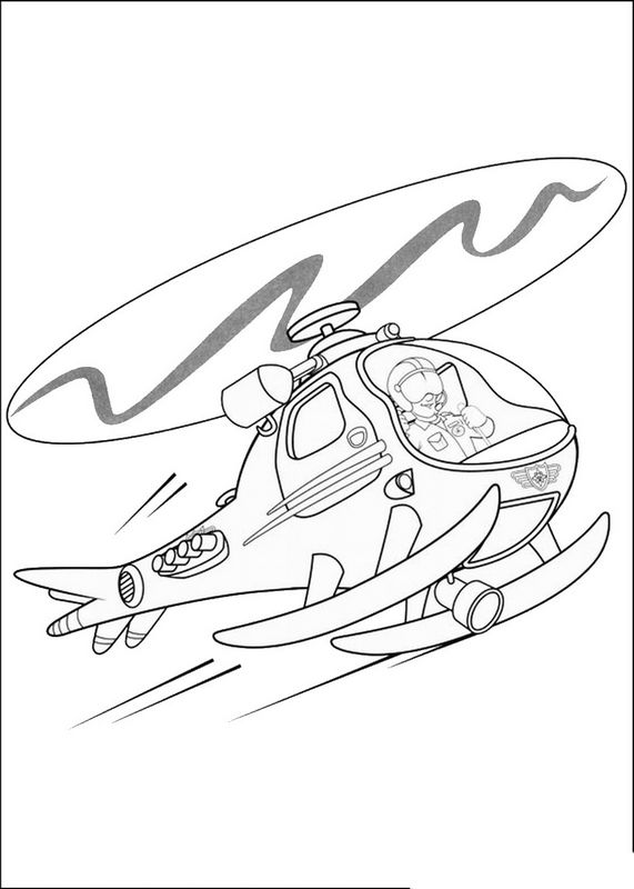 着色页: 直升机 (运输) #136191 - 免费可打印着色页