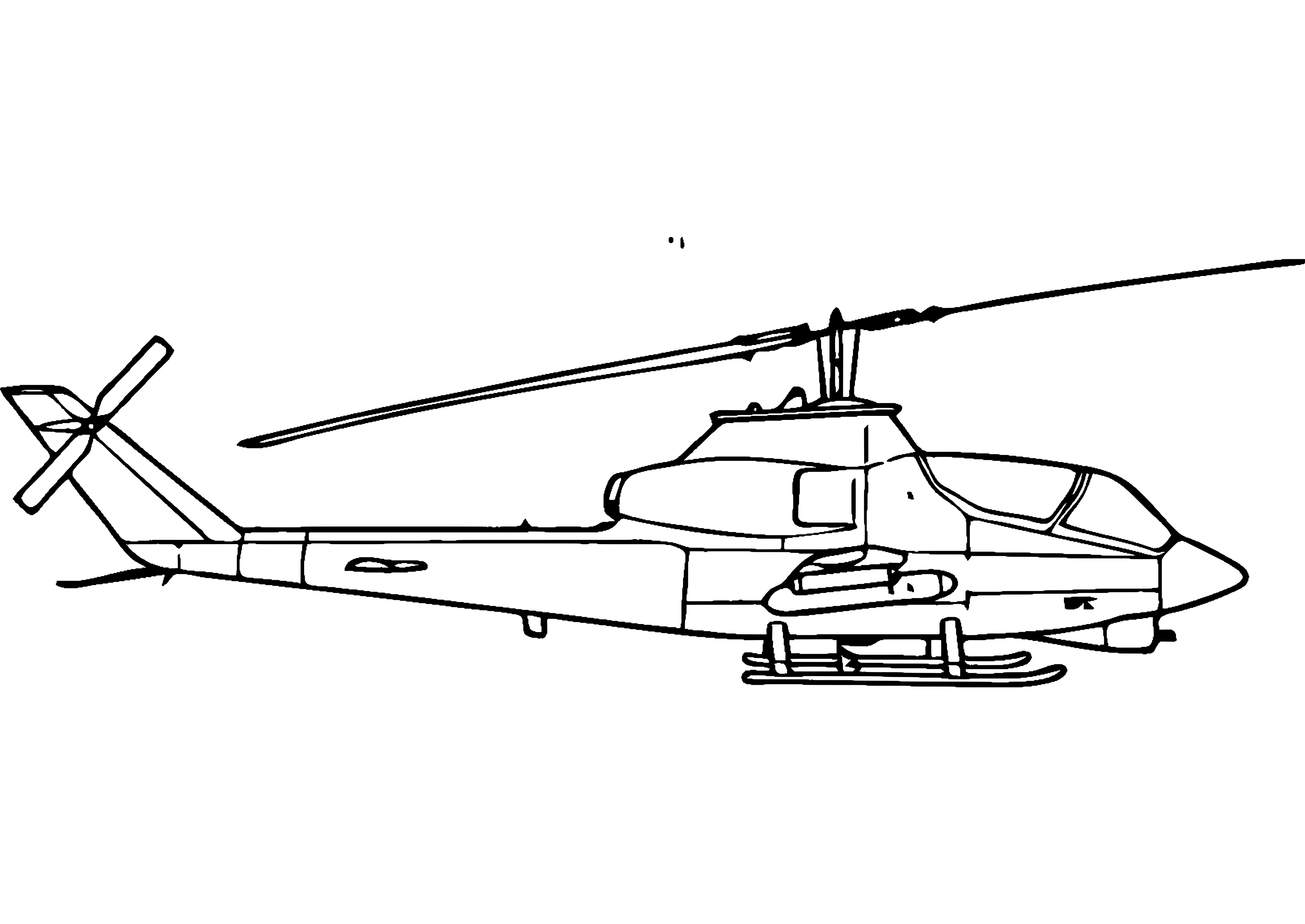着色页: 直升机 (运输) #136212 - 免费可打印着色页