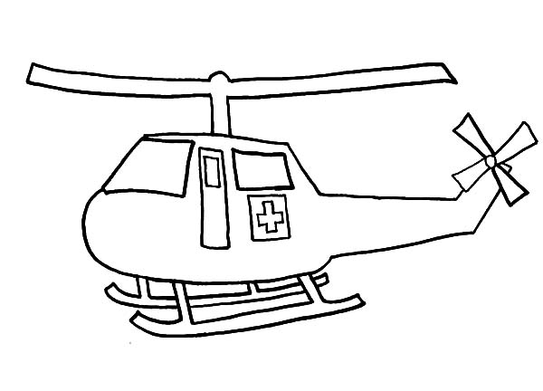 着色页: 直升机 (运输) #136219 - 免费可打印着色页