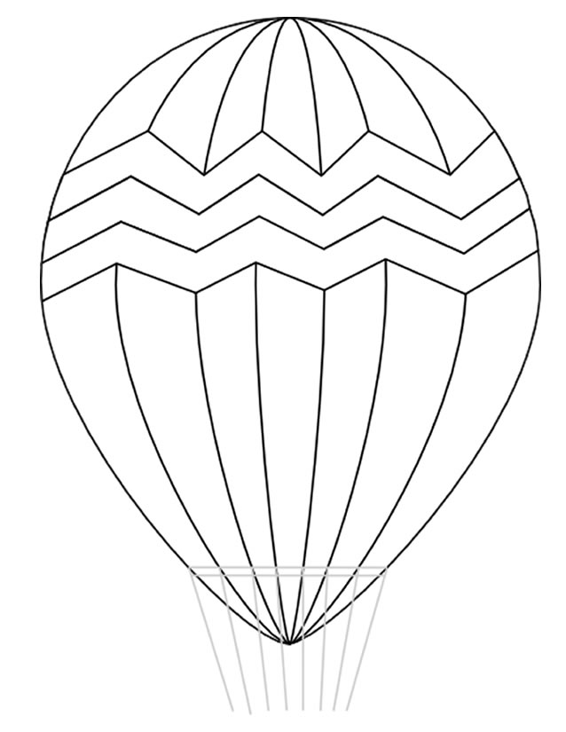 着色页: 热气球 (运输) #134584 - 免费可打印着色页