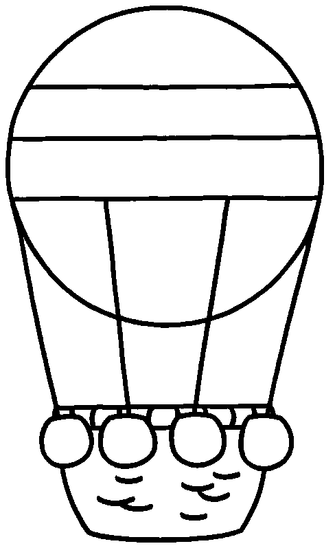 着色页: 热气球 (运输) #134585 - 免费可打印着色页