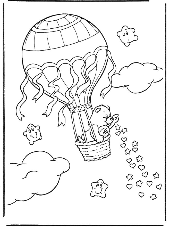 着色页: 热气球 (运输) #134595 - 免费可打印着色页
