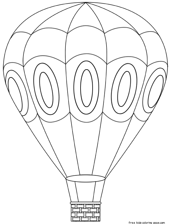 着色页: 热气球 (运输) #134599 - 免费可打印着色页