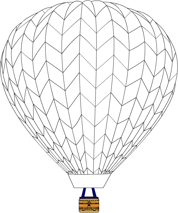 着色页: 热气球 (运输) #134602 - 免费可打印着色页