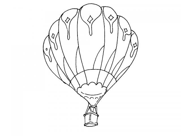 着色页: 热气球 (运输) #134608 - 免费可打印着色页
