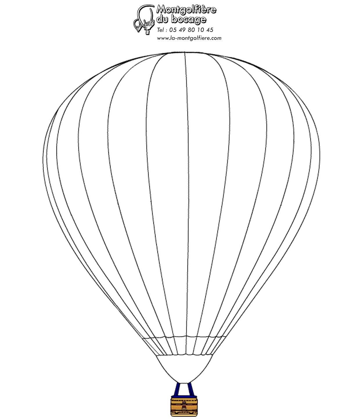 着色页: 热气球 (运输) #134618 - 免费可打印着色页