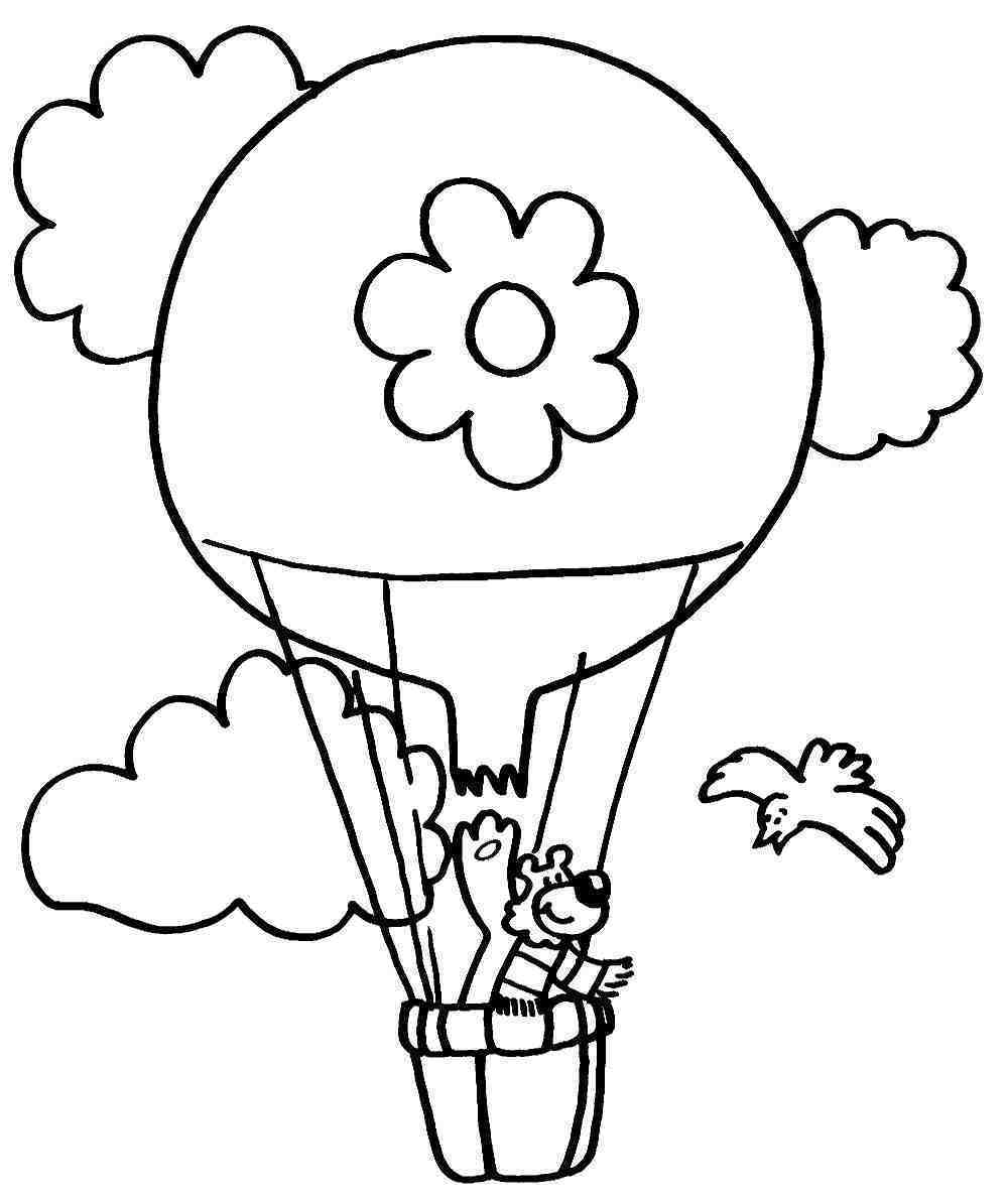 着色页: 热气球 (运输) #134619 - 免费可打印着色页