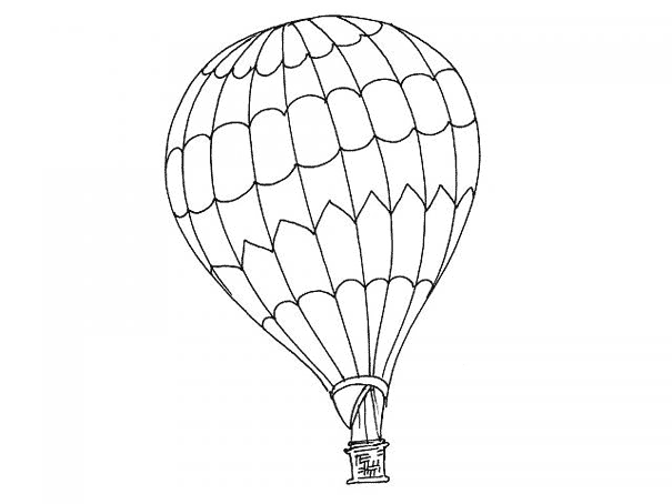 着色页: 热气球 (运输) #134625 - 免费可打印着色页