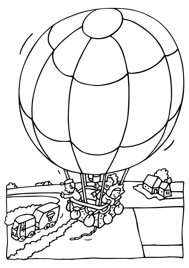 着色页: 热气球 (运输) #134631 - 免费可打印着色页