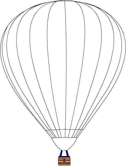 着色页: 热气球 (运输) #134643 - 免费可打印着色页