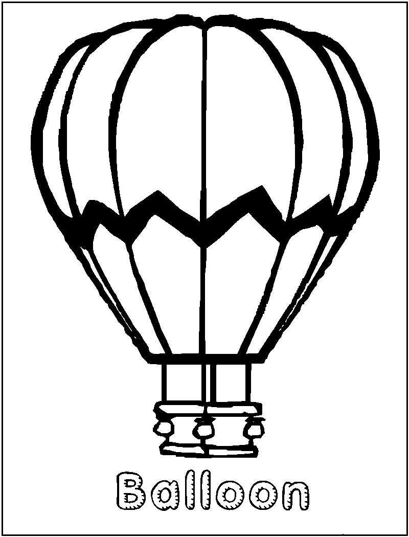 着色页: 热气球 (运输) #134644 - 免费可打印着色页