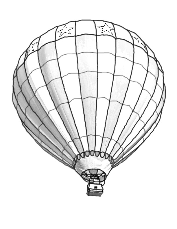 着色页: 热气球 (运输) #134647 - 免费可打印着色页