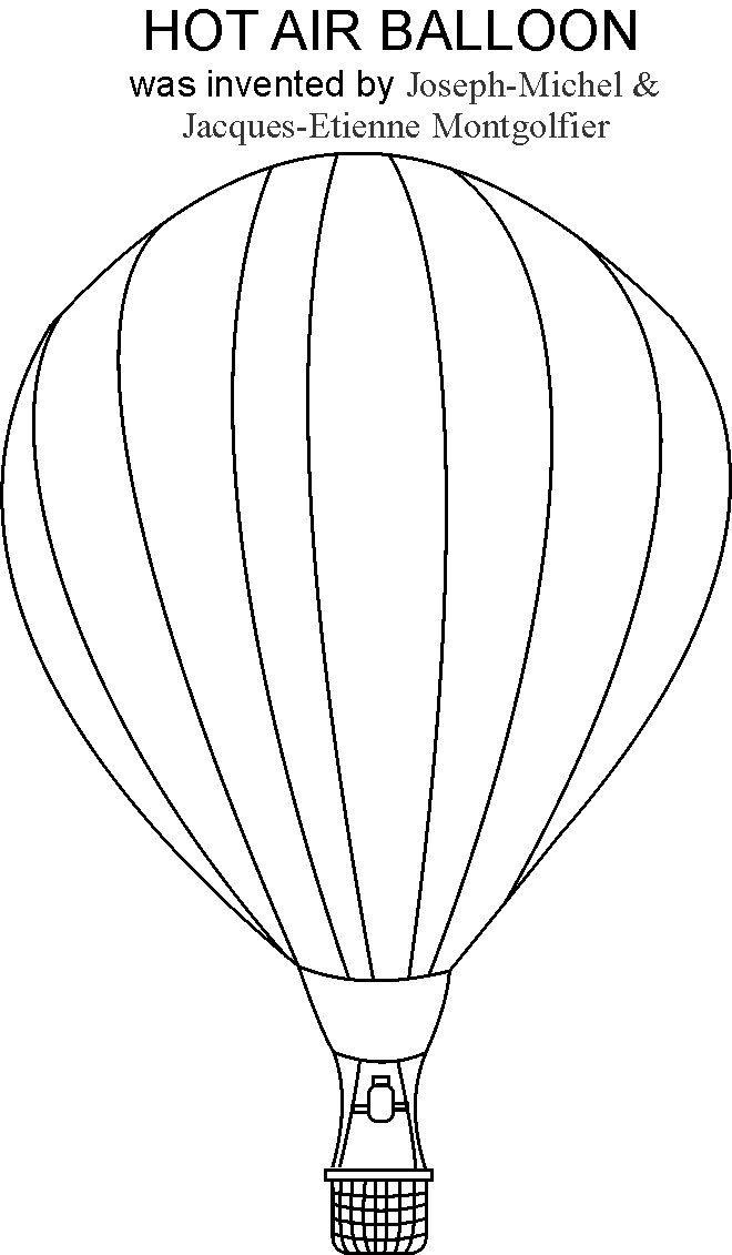 着色页: 热气球 (运输) #134651 - 免费可打印着色页