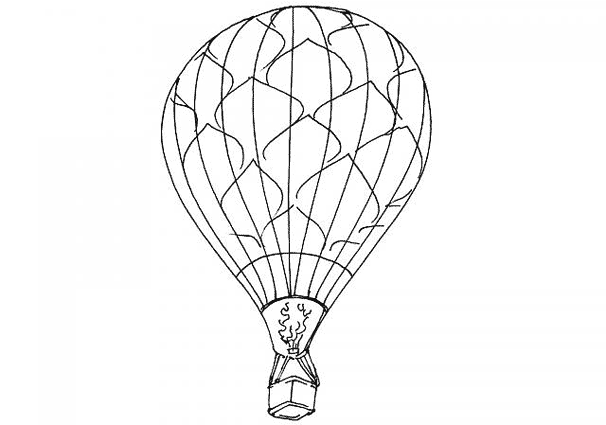 着色页: 热气球 (运输) #134654 - 免费可打印着色页
