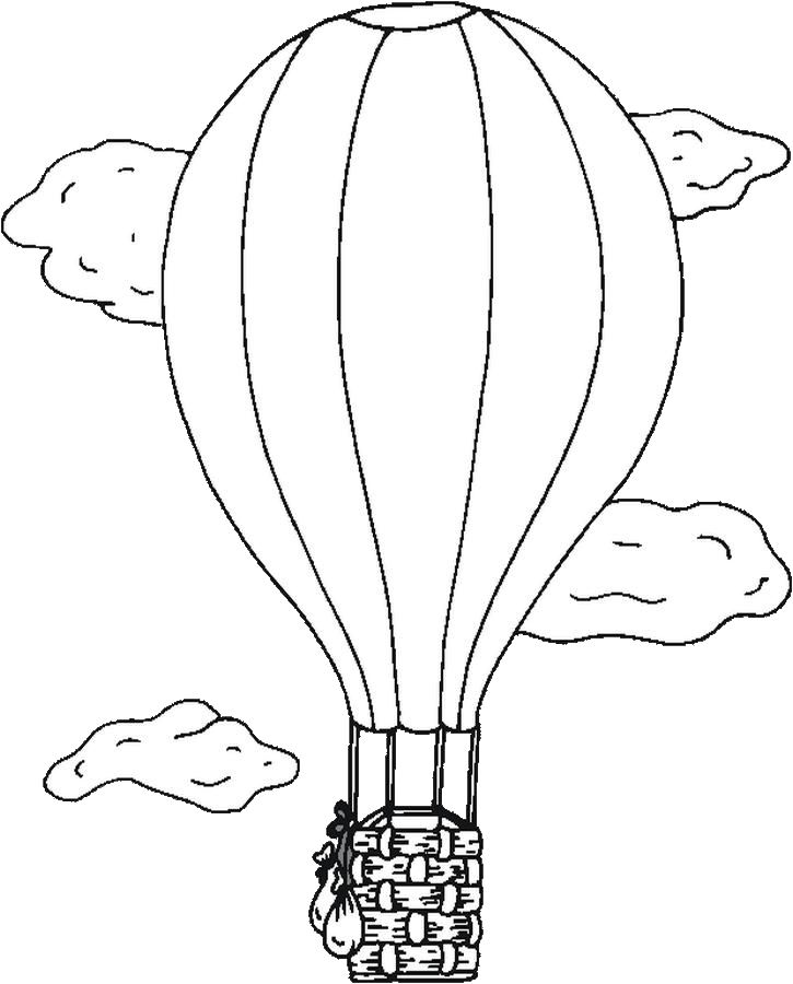 着色页: 热气球 (运输) #134656 - 免费可打印着色页
